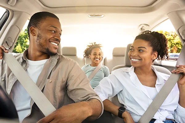 Family Driving in Car